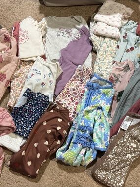 Mixed Baby Girls Sleepwear Bundle - Floral, Hearts & Pastels